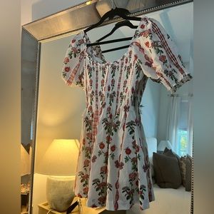 Hill House Dress: The Naia Nap Dress - Red Shell Vine Stripe Cotton